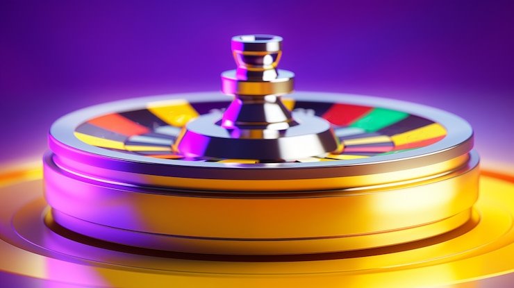 Dealer roulette live sedang menyiapkan putaran bola, memberikan pengalaman kasino riil